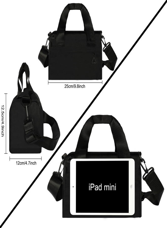 Hftjtsa Mini Gym Bag Sport Bag Adjustable Small Duffle Bag Detachable Strap Gym Tote for Women Men Portable Fitness Shoulder Bag for Sports Travel (Black) - Image 4